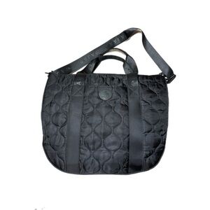 Pajar Canada Black Quilted Nylon Tote Bag